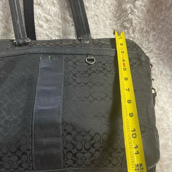 Coach Black Fabric logo &  leather trims  Detachable Strap. Large diaper bag - Picture 7 of 16